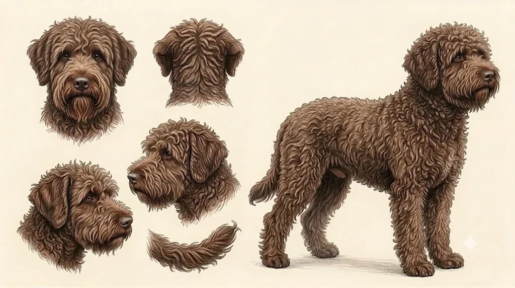 Lámina Perro de Agua Español