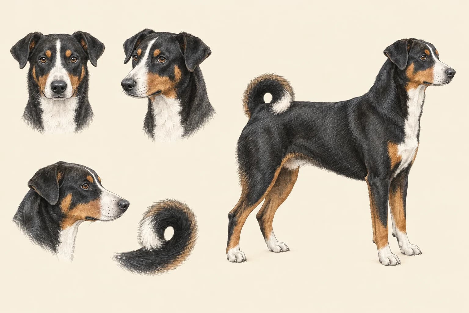 Lámina Boyero de Appenzell (Appenzeller Sennenhund)