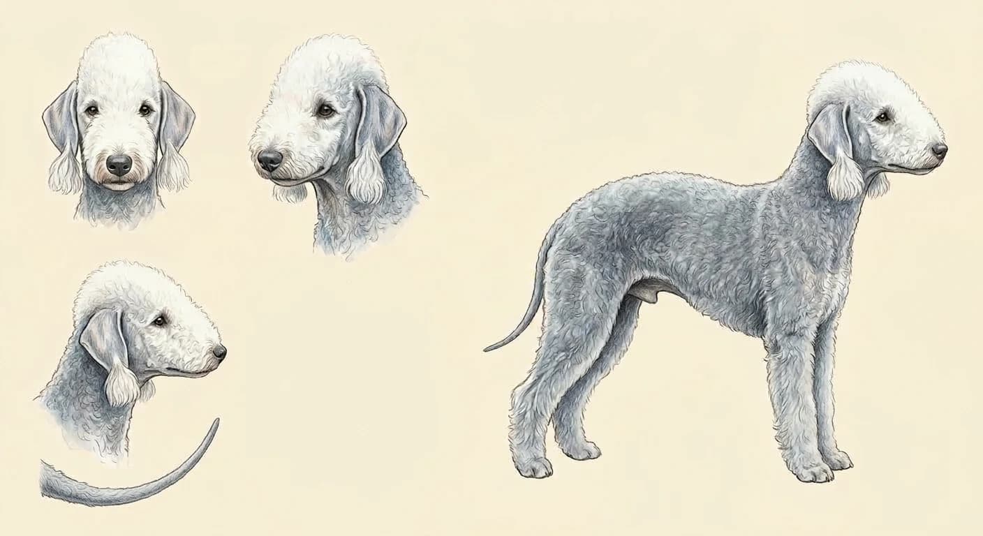 Lámina Bedlington Terrier