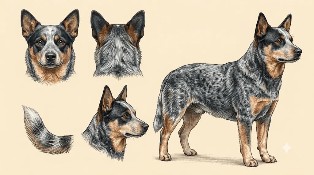 Lámina Boyero Australiano (Blue Heeler)