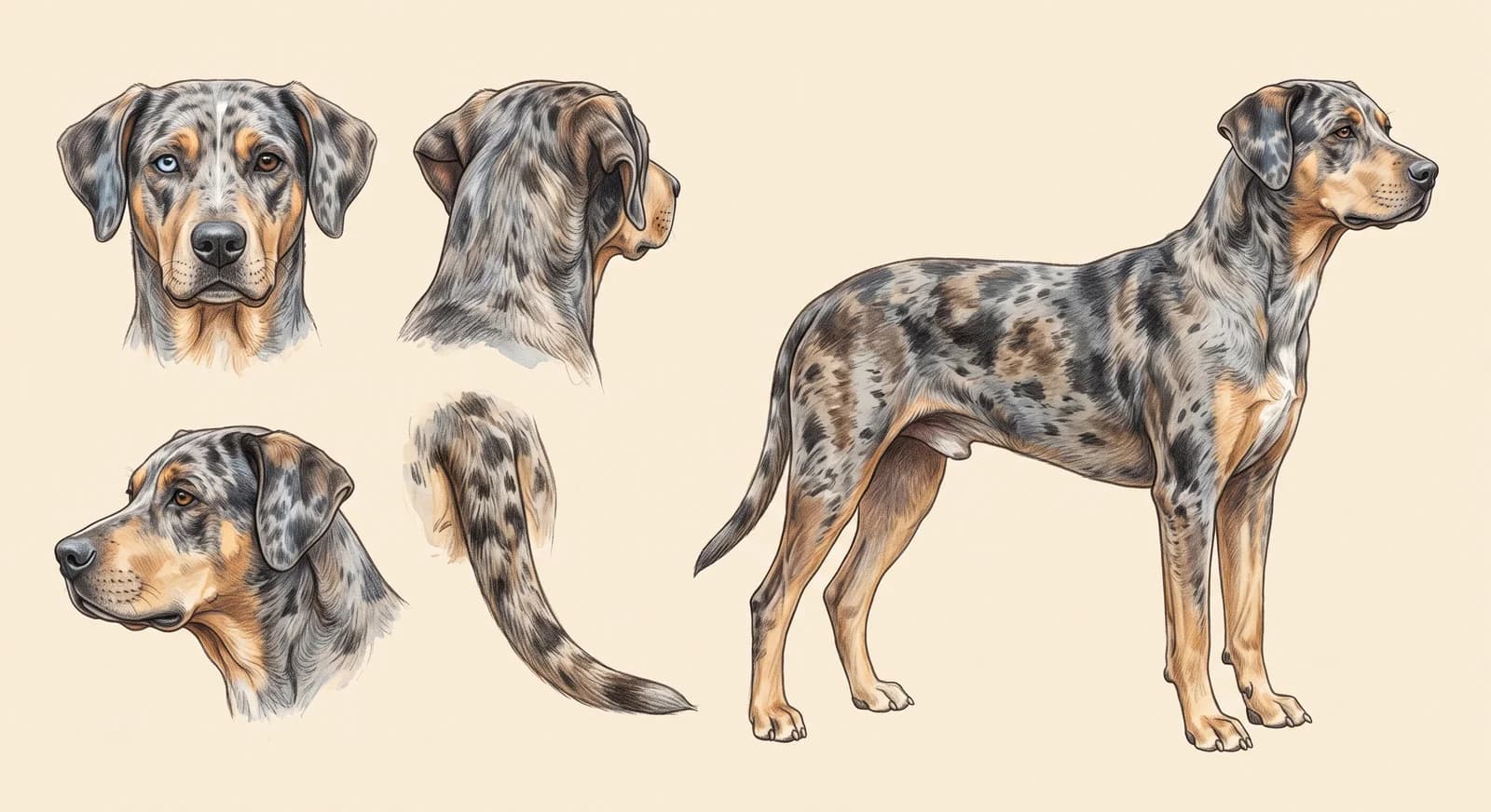 Lámina Catahoula (Perro Leopardo Catahoula)