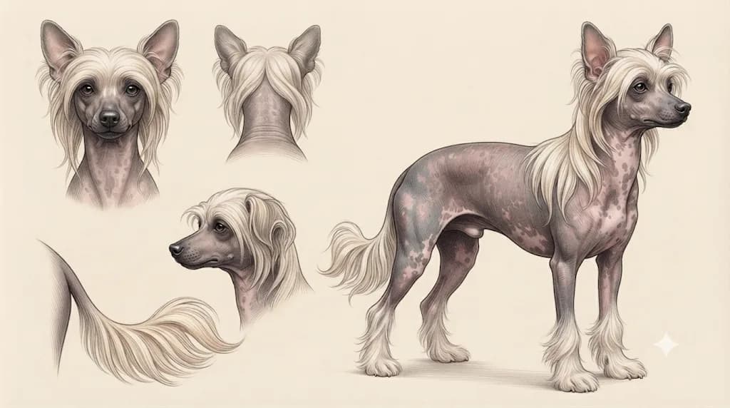 Lámina Perro Crestado Chino
