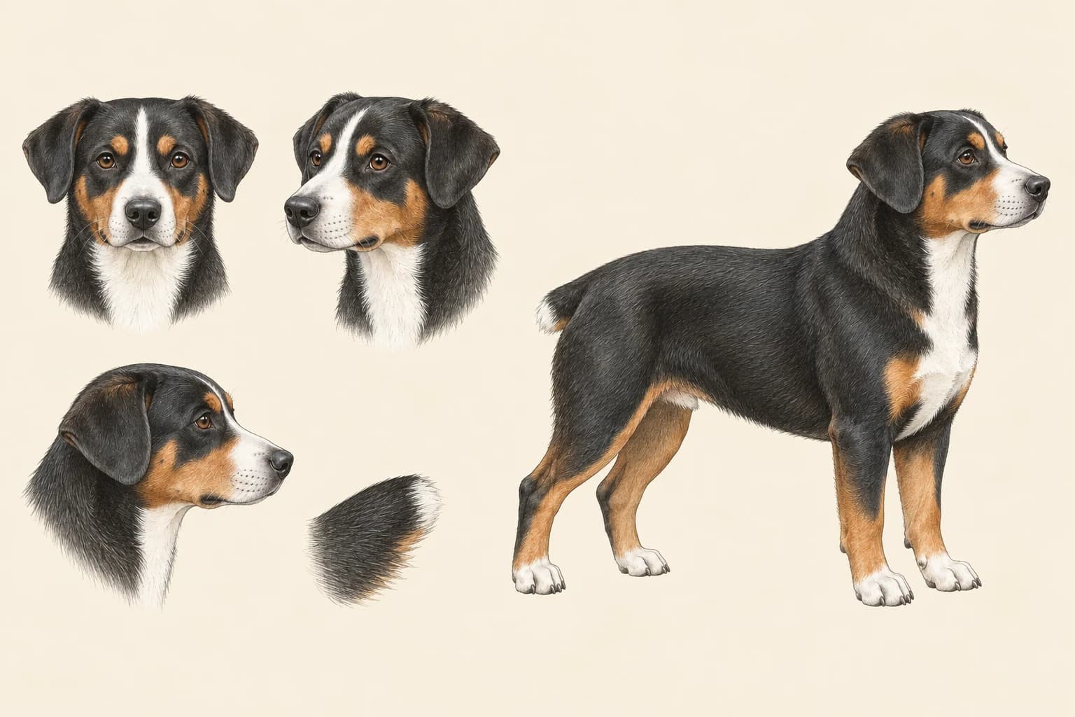 Lámina Boyero de Entlebuch (Entlebucher Sennenhund)