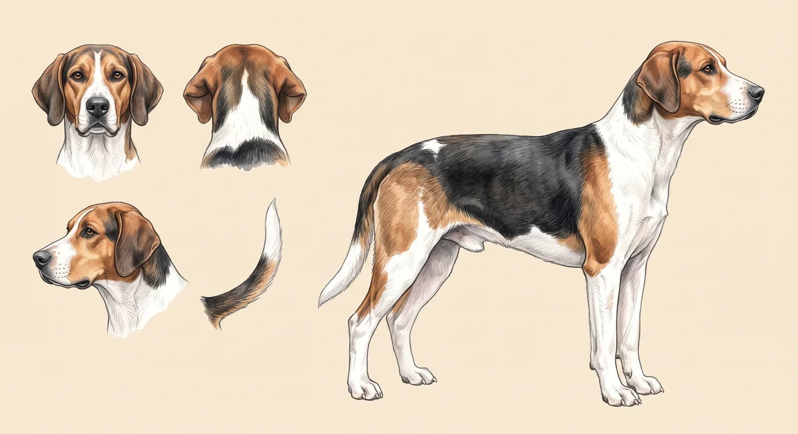 Lámina Foxhound Inglés (English Foxhound)