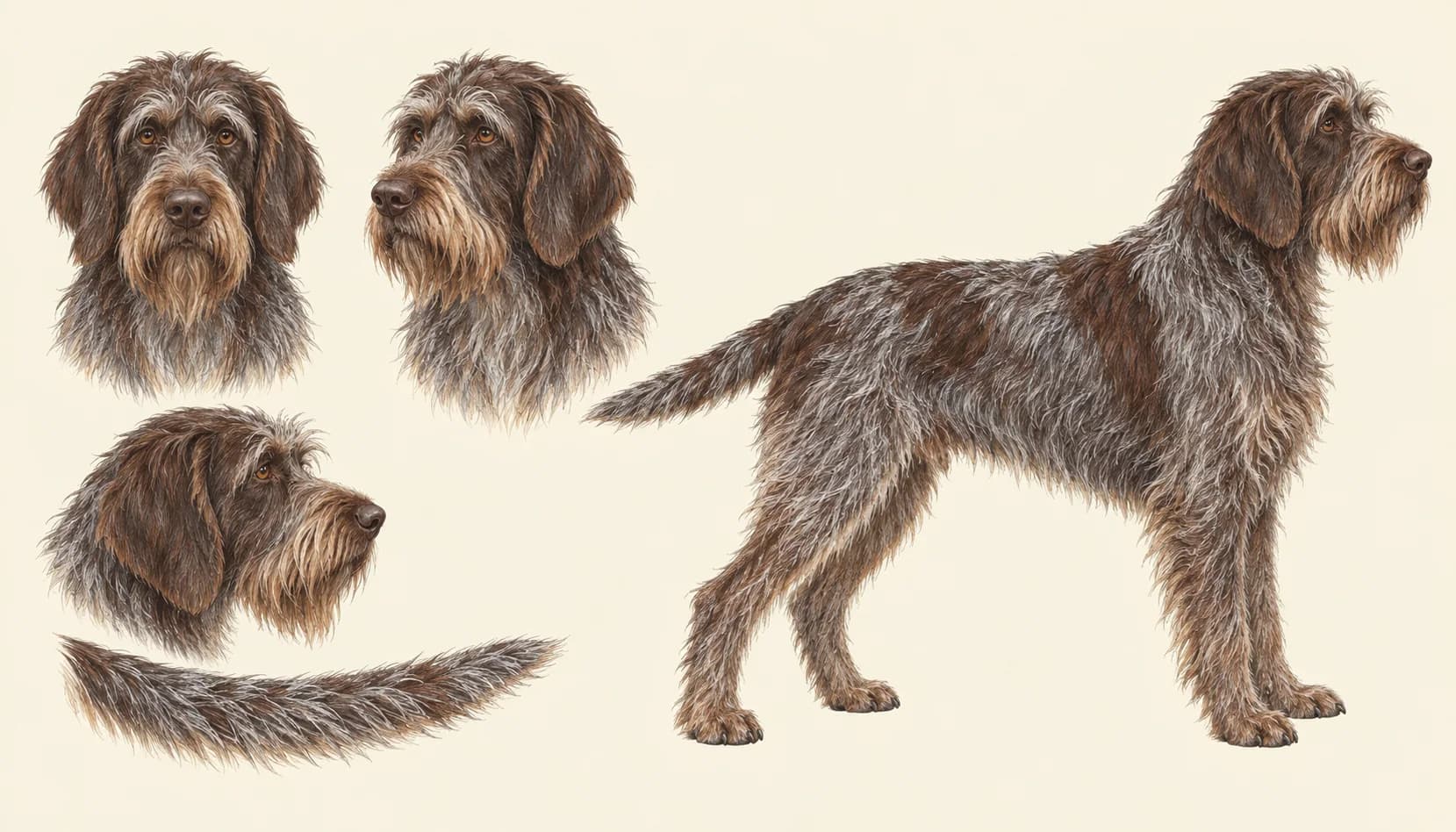 Lámina Grifón Korthals (Wirehaired Pointing Griffon)