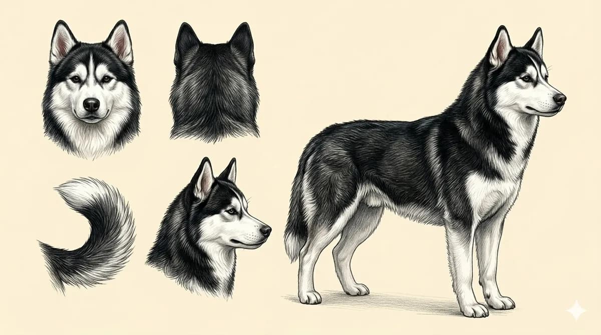 Lámina Husky Siberiano
