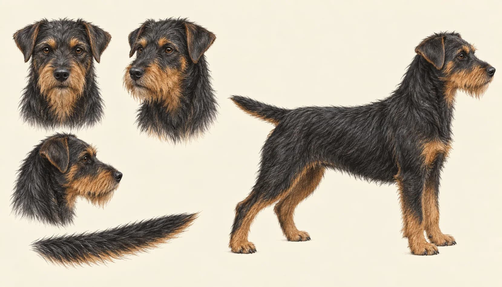 Lámina Terrier Alemán de Caza (Jagdterrier)