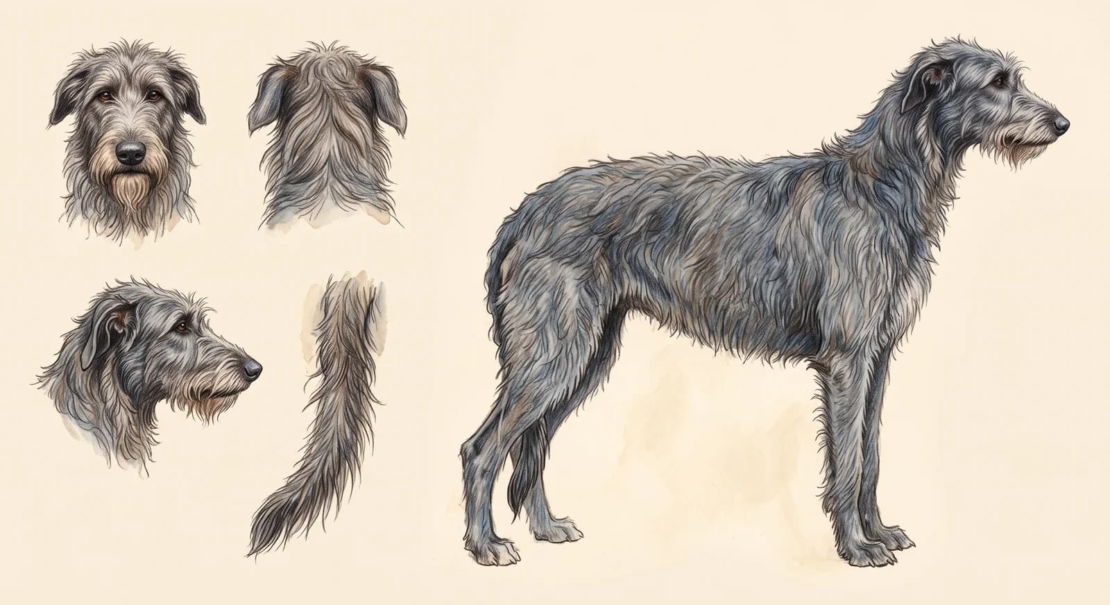 Lámina Lebrel Escocés (Scottish Deerhound)