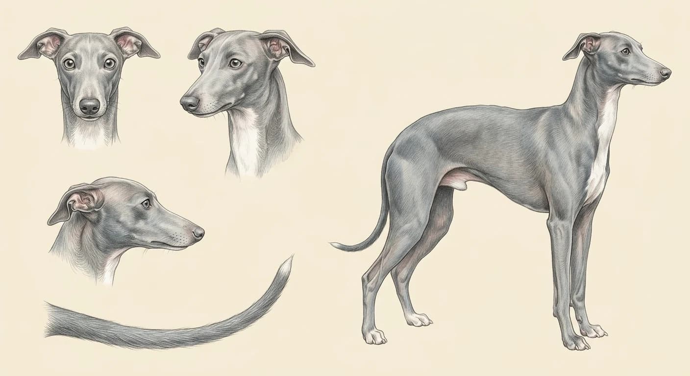 Lámina Lebrel Italiano (Italian Greyhound)