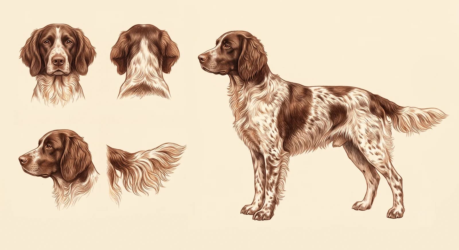 Lámina Munsterlander Pequeño (Kleiner Münsterländer)