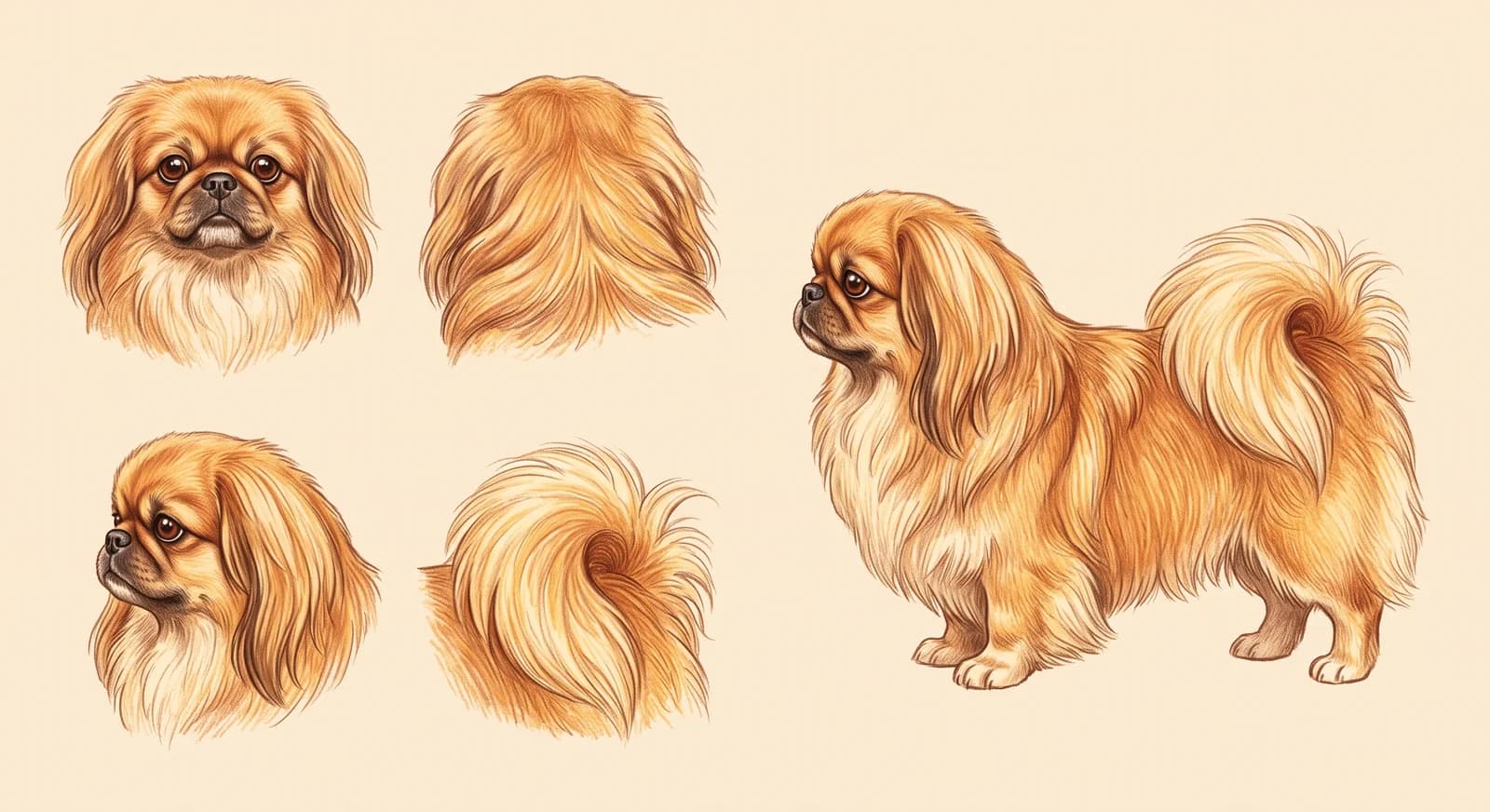Lámina Pequinés (Pekingese)