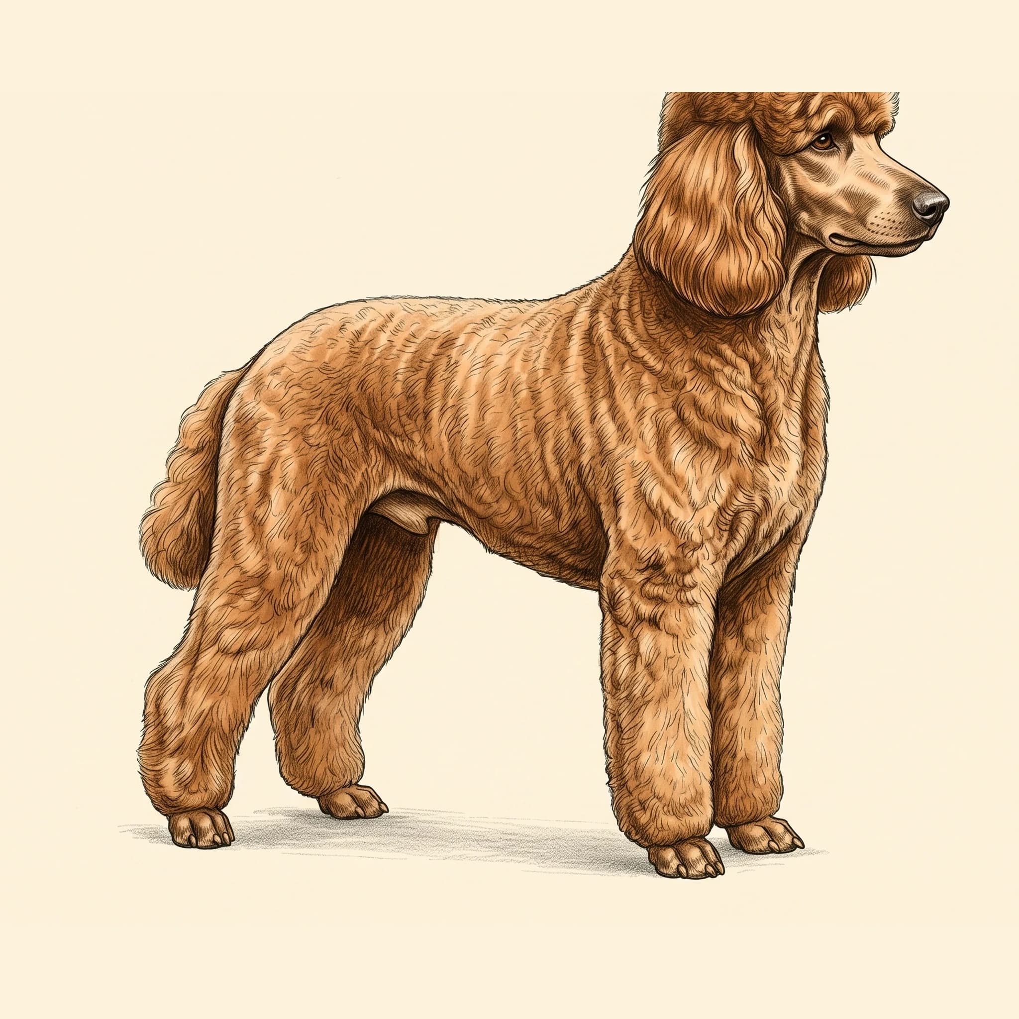 Caniche después de un grooming profesional, pelaje prolijo