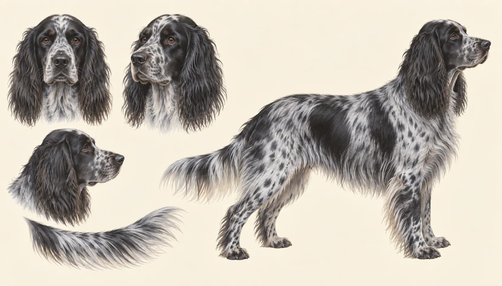 Lámina Spaniel Azul de Picardía