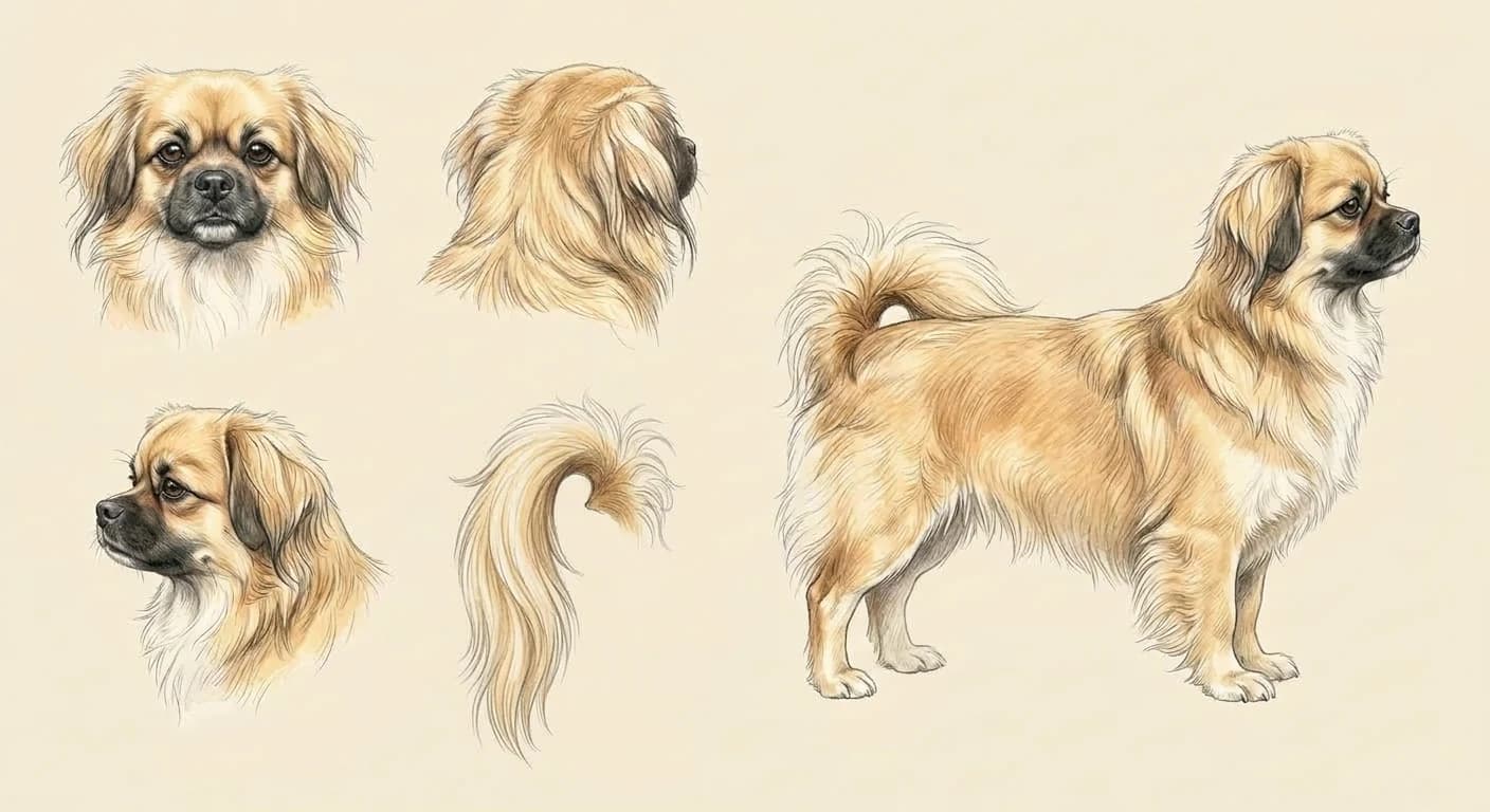Lámina Spaniel Tibetano (Tibetan Spaniel)