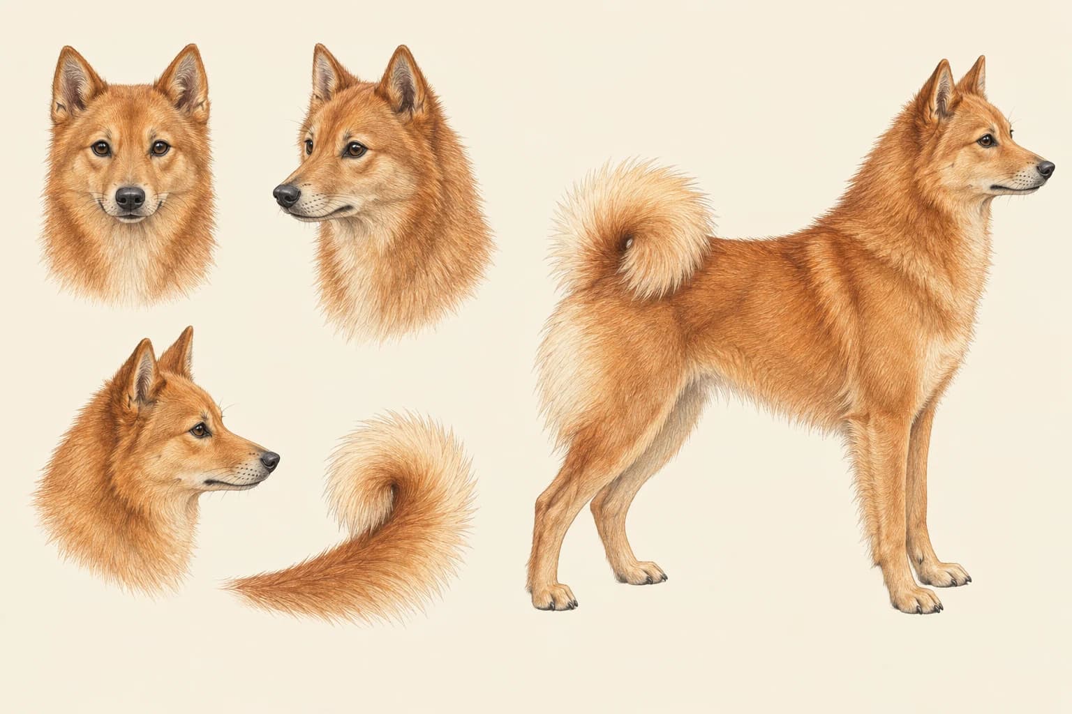 Lámina Spitz Finlandés (Finnish Spitz)