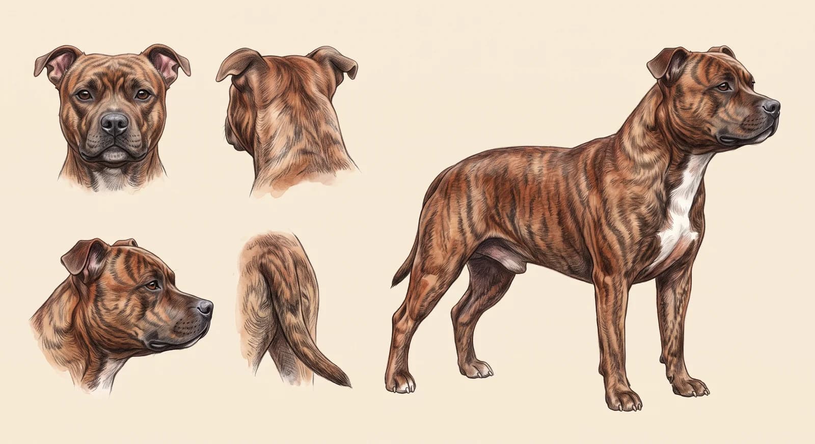 Lámina Staffordshire Bull Terrier