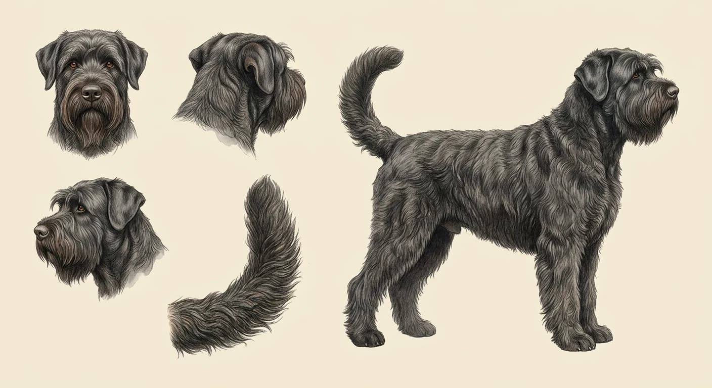 Lámina Terrier Negro Ruso (Black Russian Terrier)