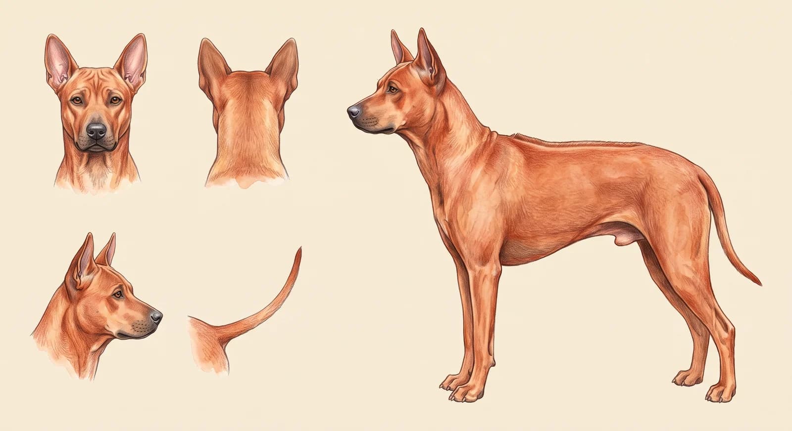 Lámina Thai Ridgeback (Perro Crestado Tailandés)