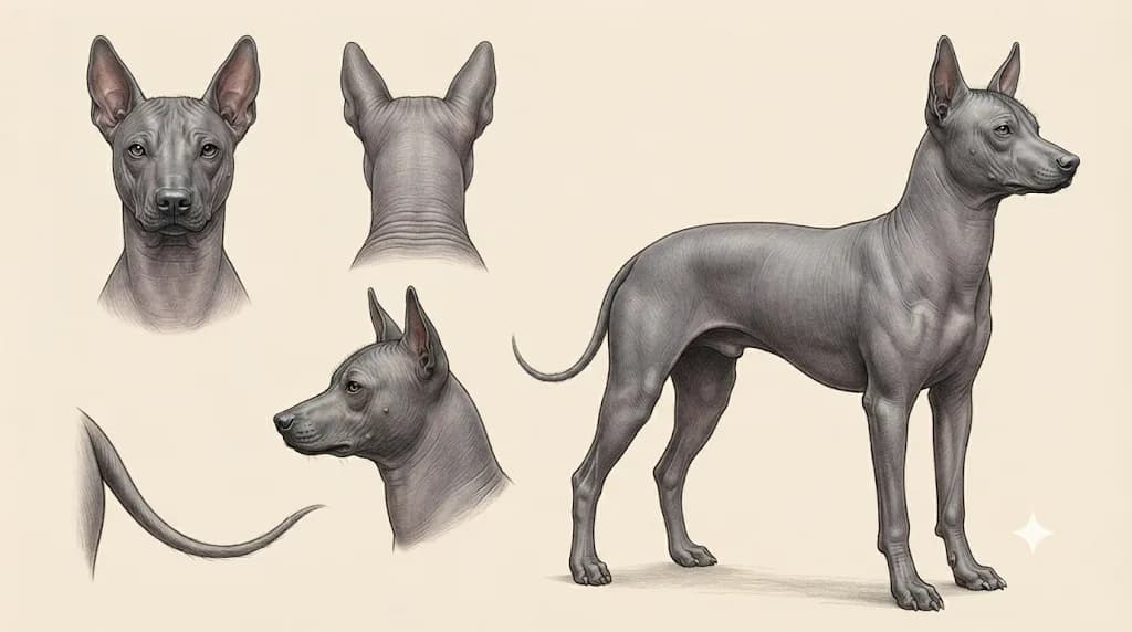 Lámina Xoloitzcuintle