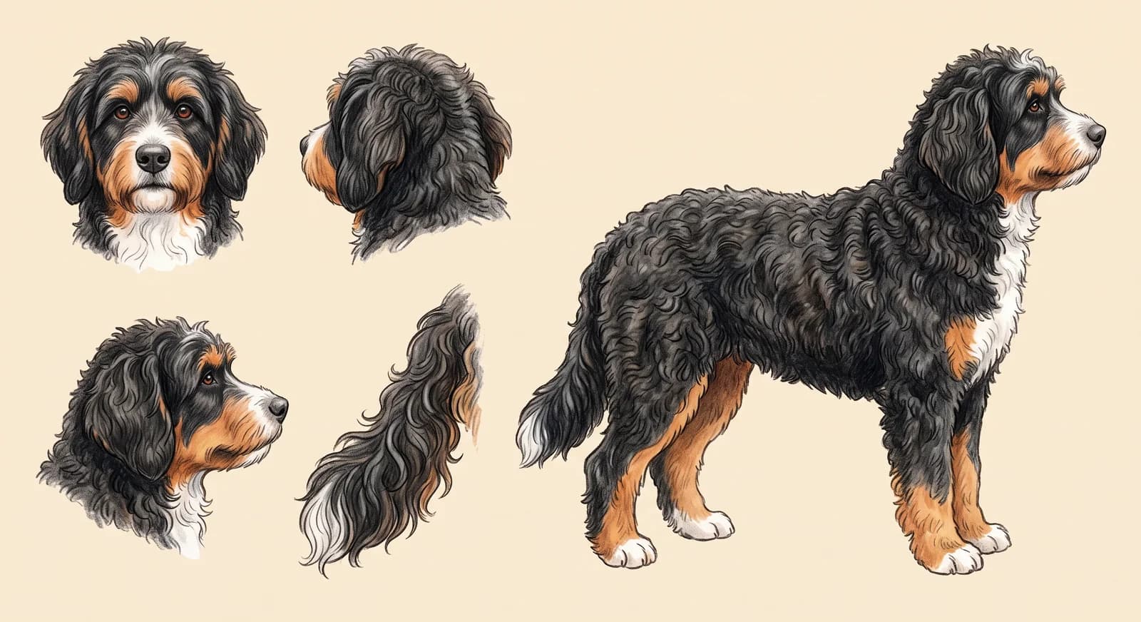 Lámina Bernedoodle