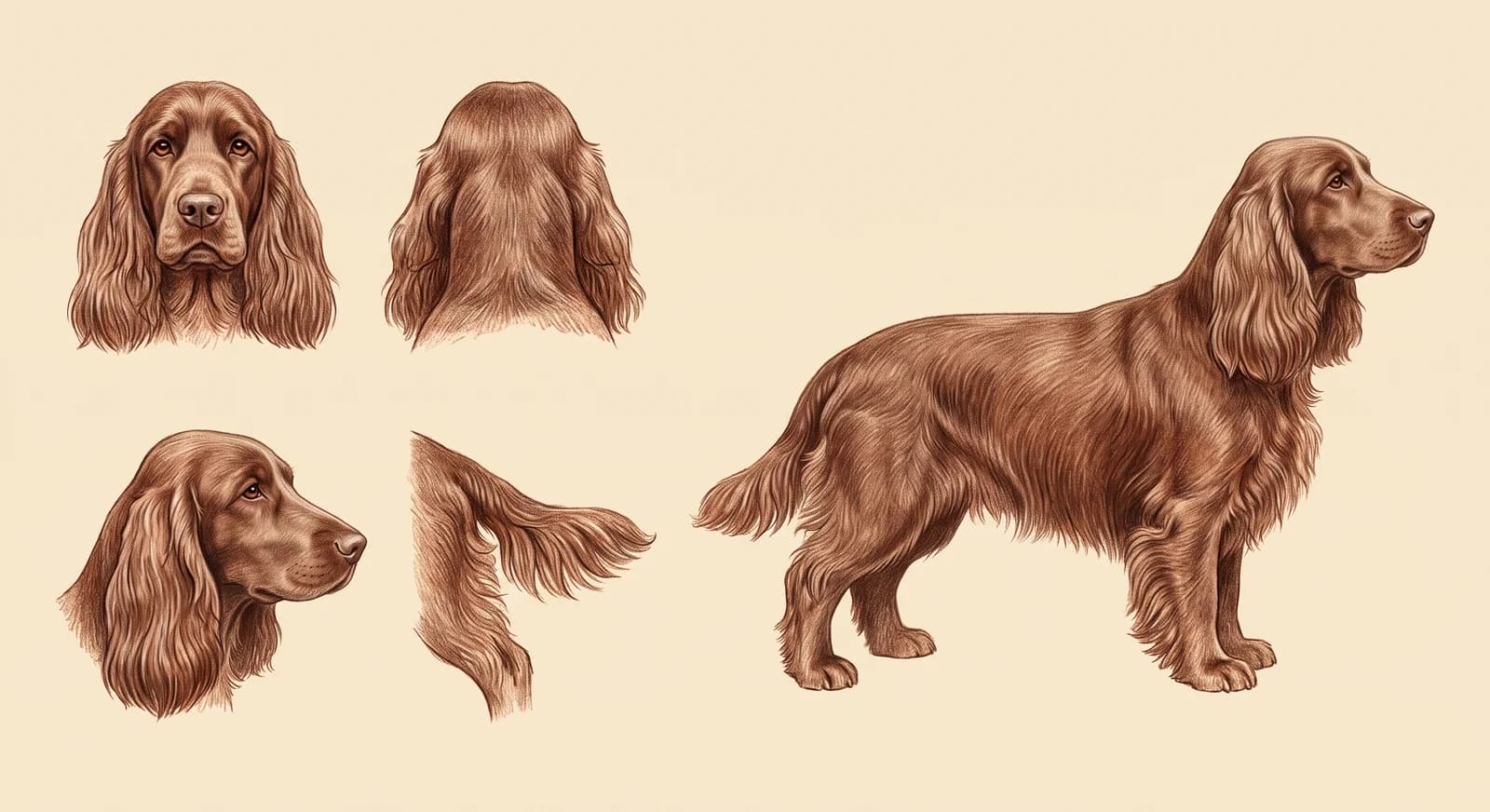 Lámina Field Spaniel