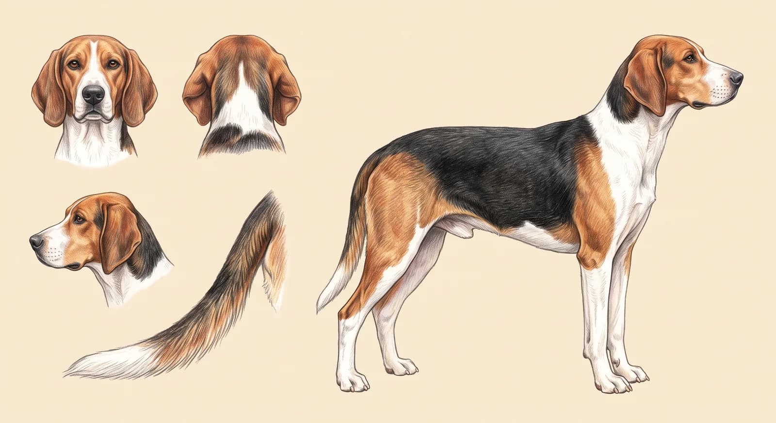 Lámina Foxhound Americano