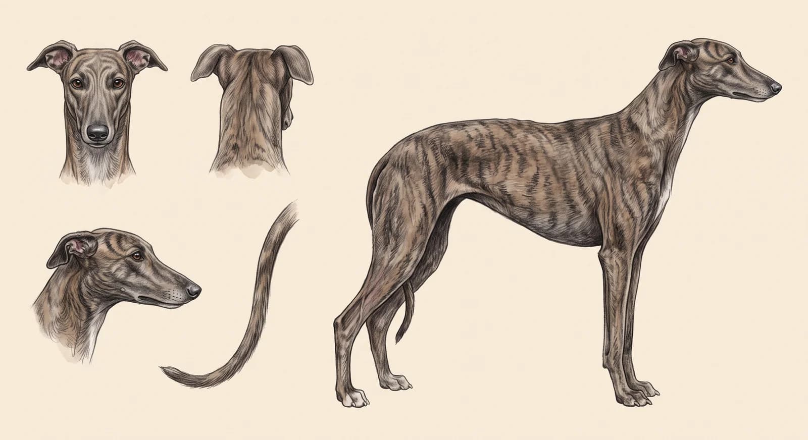 Lámina Galgo Inglés (Greyhound)
