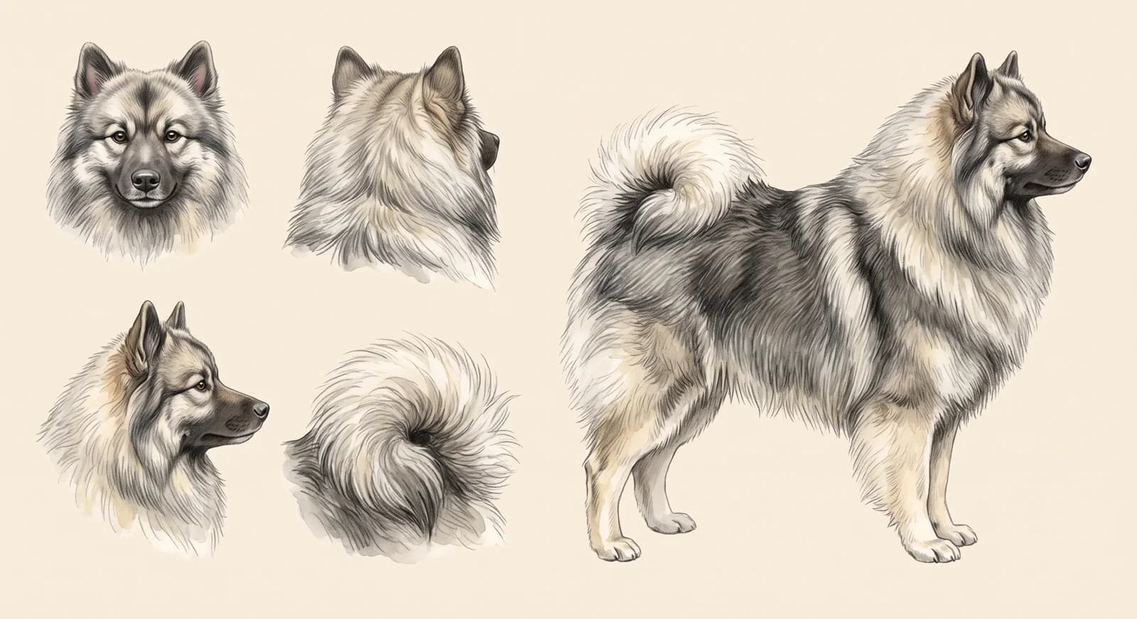 Lámina Keeshond
