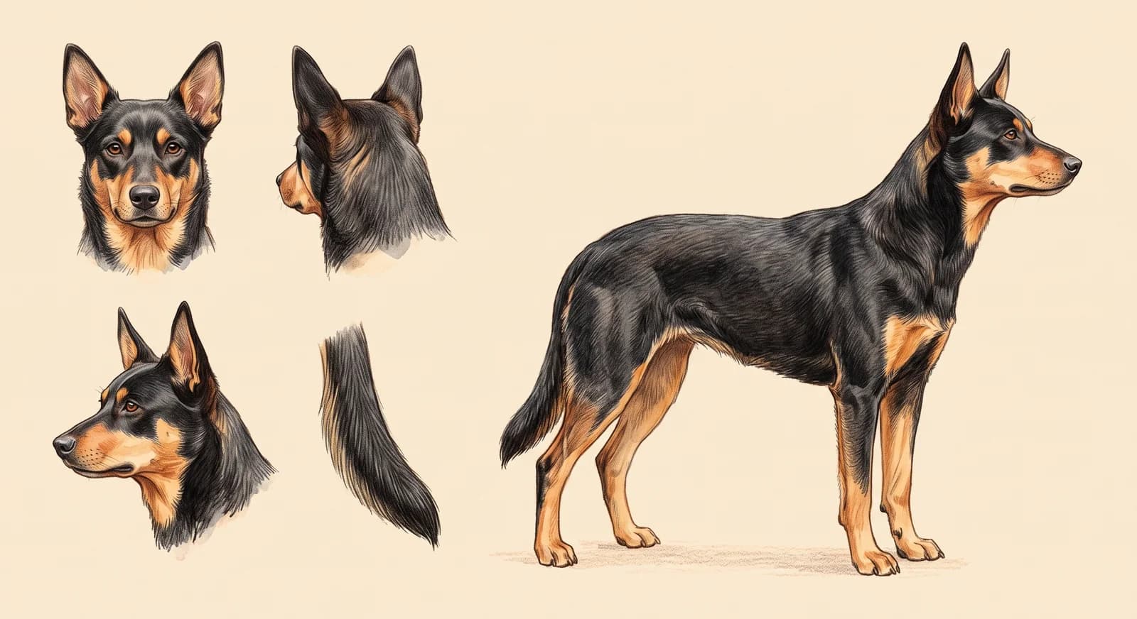 Lámina Kelpie Australiano