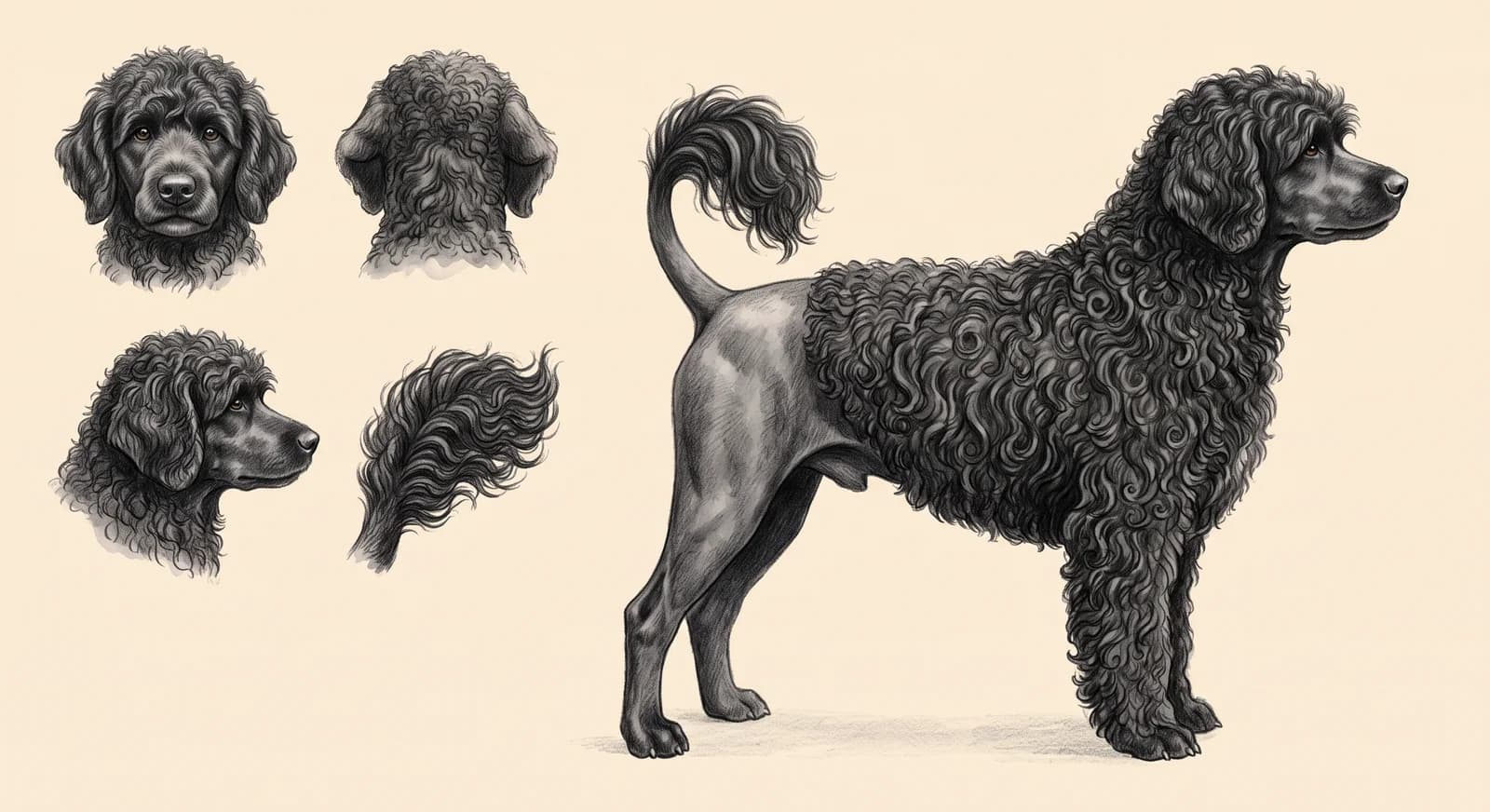 Lámina Perro de Agua Portugués
