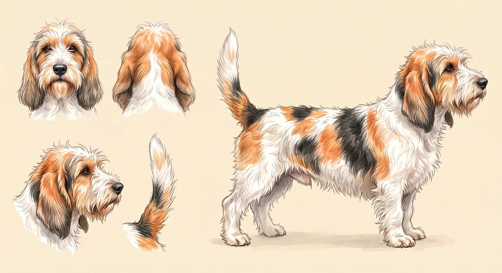 Lámina Petit Basset Griffon Vendéen (PBGV)