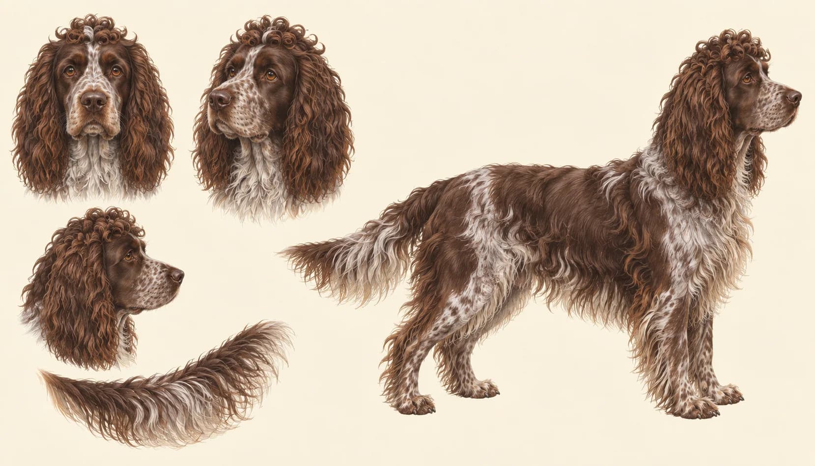 Lámina Spaniel de Pont-Audemer