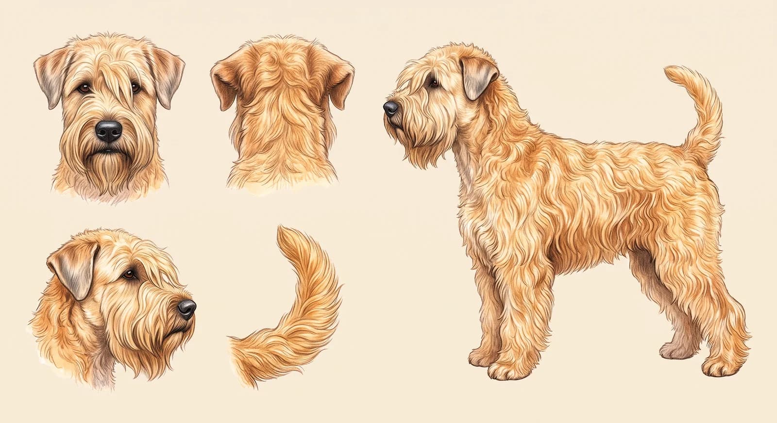 Lámina Terrier de Trigo Irlandés de Pelo Suave