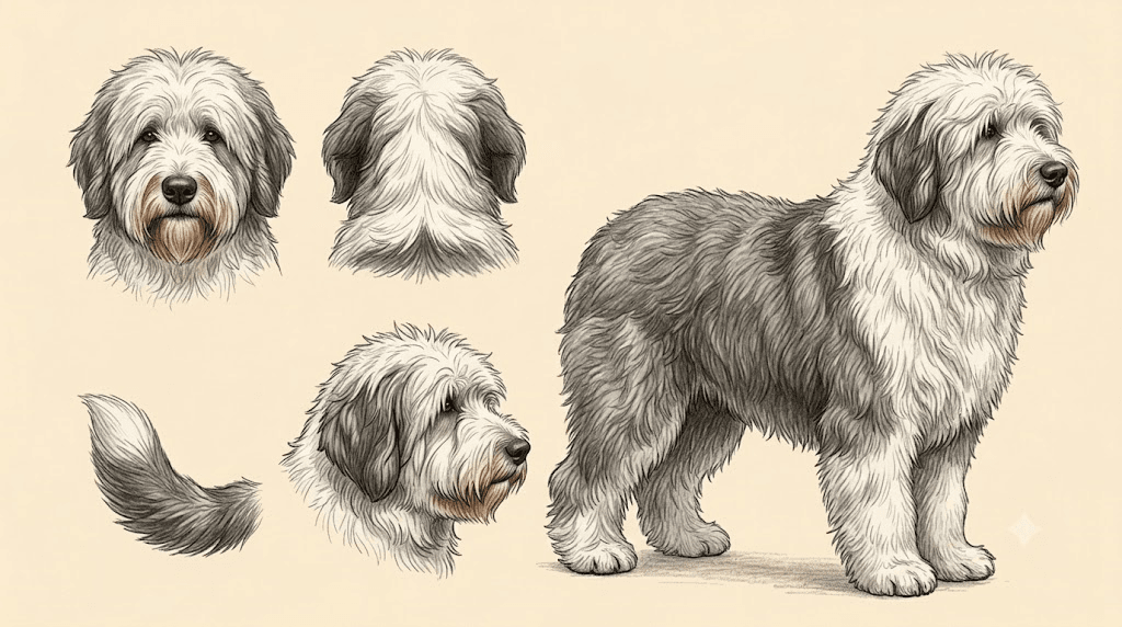 Lámina Bobtail (Old English Sheepdog)