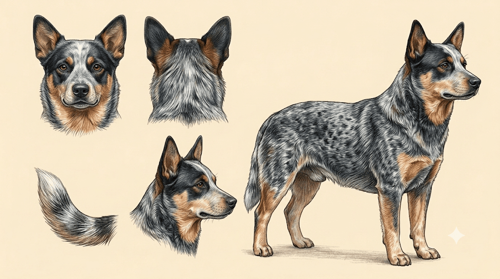 Lámina Boyero Australiano (Blue Heeler)