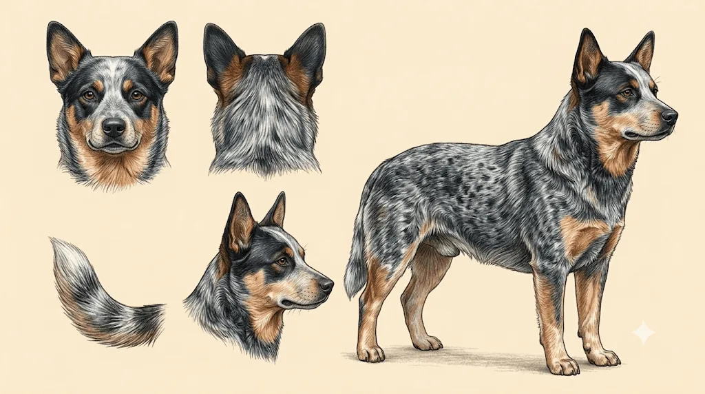 Lámina Boyero Australiano (Blue Heeler)