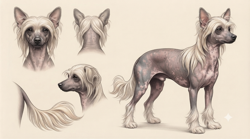 Lámina Perro Crestado Chino