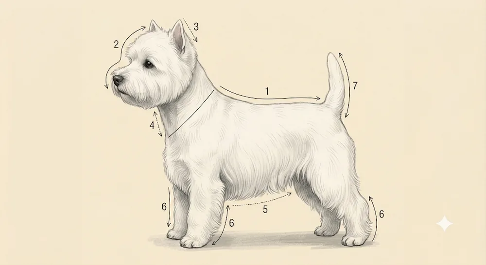 Líneas de corte · West Highland White Terrier