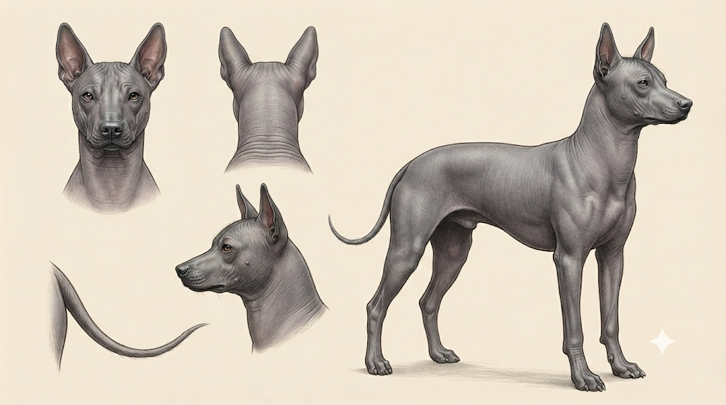 Lámina Xoloitzcuintle